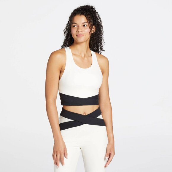 NWT Calia Essentials Activewear High Rise Capri & Cross Front Bra Set Size Large - Picture 2 of 4